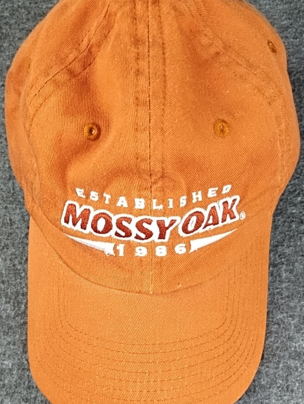 Mossy Oak Camo Orange Embroidered Logo Cap